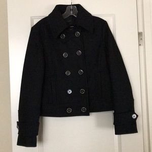 Express black short double breasted pea coat